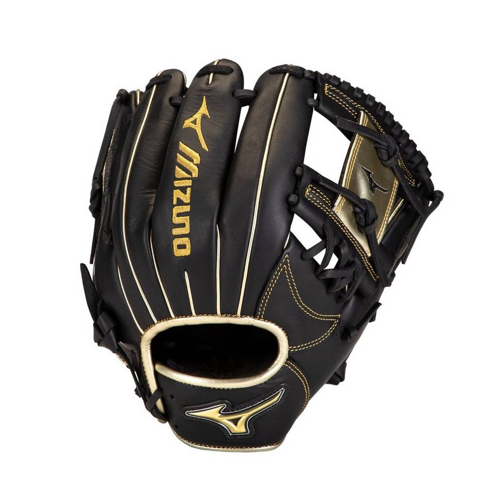 Guantes Mizuno Beisbol MVP Prime SE Infield 11.5" Para Hombre Negros/Dorados 8169732-KW